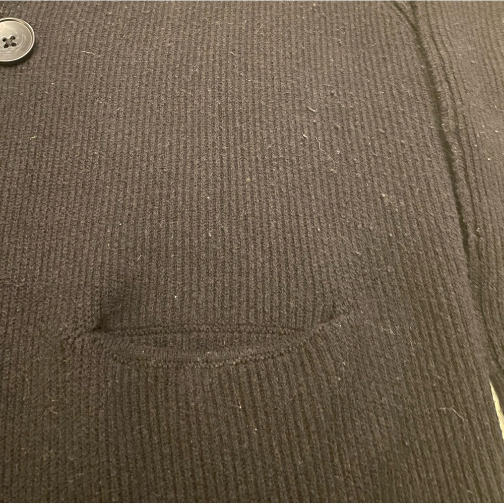 Free People Unisex Oversize Thick Cotton Ribbed Single Button Black Cardigan S P - Picture 13 of 16